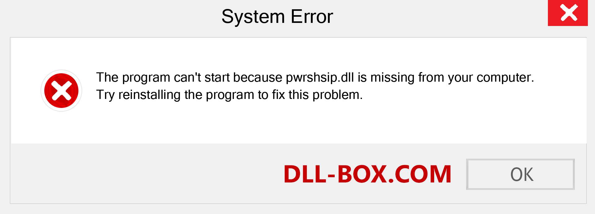  pwrshsip.dll file is missing?. Download for Windows 7, 8, 10 - Fix  pwrshsip dll Missing Error on Windows, photos, images